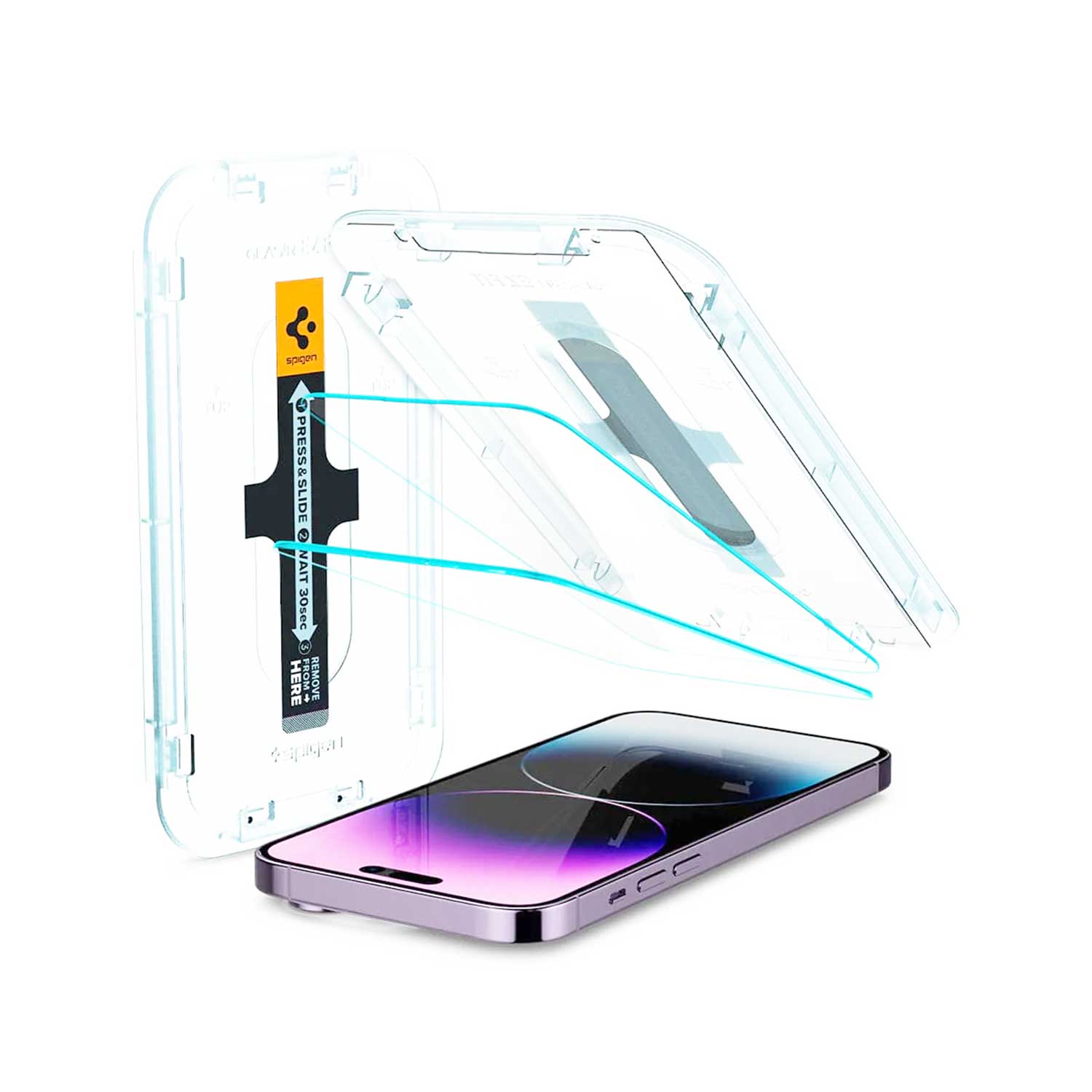 محافظ صفحه نمایش گوشی موبایل اسپیگن مدل Spigen GLAS.tR EZ Fit مخصوص گوشی موبایل اپل iPhone 14 Pro Max