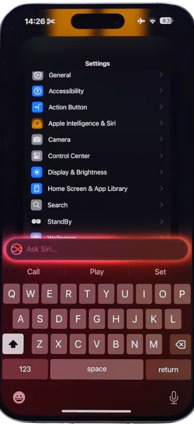 iOS 18.1 قابلیت ها و امکانات جدید! 17 iOS 18.1 type to siri