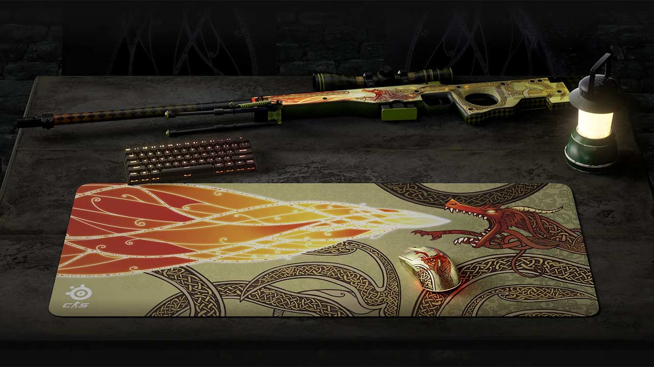 SteelSeries Aerox 3 Wireless CS2 Dragon Lore Edition b